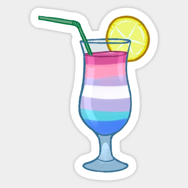 Bigender cocktail #3. Sticker by gaypompeii